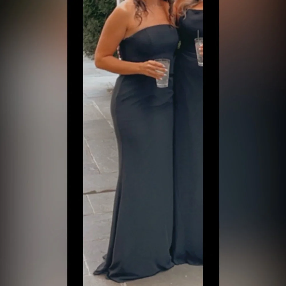 Harper Paige Occasions Black Maxi Strapless Dress - Picture 2 of 5